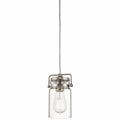 Kichler Brinley 1-LT Mini Pendant - Brushed Nickel - 42878NI Kichler Brinley 1-LT Mini Pendant - Brushed Nickel - 42878NI