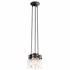 Kichler Brinley 3-LT Pendant - Olde Bronze - 42869OZ