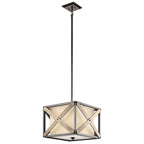 Kichler Cahoon 1-LT Convertible Pendant - Anvil Iron - 43775AVI