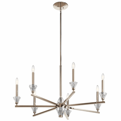 Kichler Calyssa 7-LT 1 Tier Chandelier - Polished Nickel - 52002PN