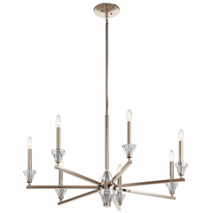 Kichler Calyssa 7-LT 1 Tier Chandelier - Polished Nickel - 52002PN