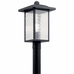 Kichler Capanna 1-LT Post Light - Black - 49927BKT