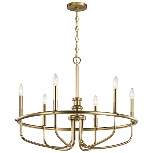 Kichler Capitol Hill 1 Tier 6-LT Chandelier - Classic Bronze - 52304CLZ