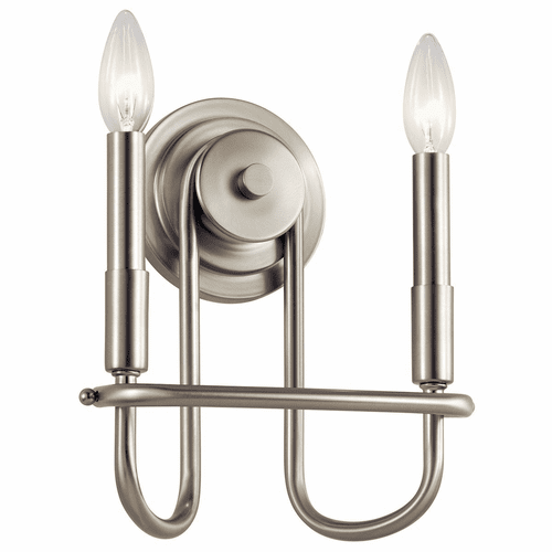 Kichler Capitol Hill 2-LT Wall Sconce - Brushed Nickel - 52308NI