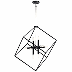 Kichler Cartone 8-LT 1 Tier Chandelier - Black - 42526BK