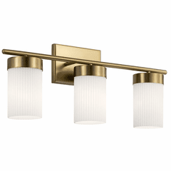 Kichler Ciona 3-LT Bath Vanity Light - Brushed Natural Brass - 55112BNB