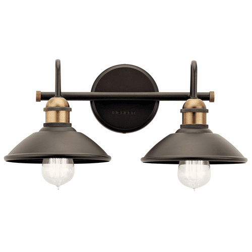 Kichler Clyde 2-LT Vanity Light - Olde Bronze - 45944OZ