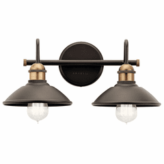 Kichler Clyde 2-LT Vanity Light - Olde Bronze - 45944OZ Kichler Clyde 2-LT Vanity Light - Olde Bronze - 45944OZ