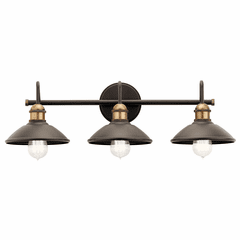 Kichler Clyde 3-LT Vanity Light - Olde Bronze - 45945OZ Kichler Clyde 3-LT Vanity Light - Olde Bronze - 45945OZ