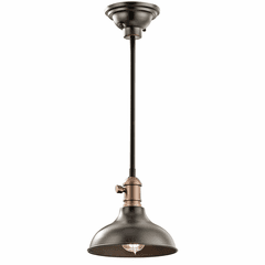 Kichler Cobson 8" 1-LT Convertible Mini Pendant - Olde Bronze - 42579OZ
