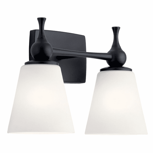 Kichler Cosabella 2-LT Bath Vanity Light - Black - 55091BK