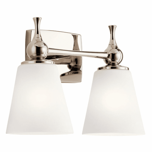 Kichler Cosabella 2-LT Bath Vanity Light - Polished Nickel - 55091PN