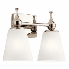 Kichler Cosabella 2-LT Bath Vanity Light - Polished Nickel - 55091PN