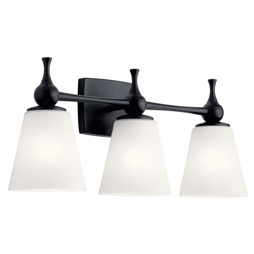 Kichler Cosabella 3-LT Bath Vanity Light - Black - 55092BK