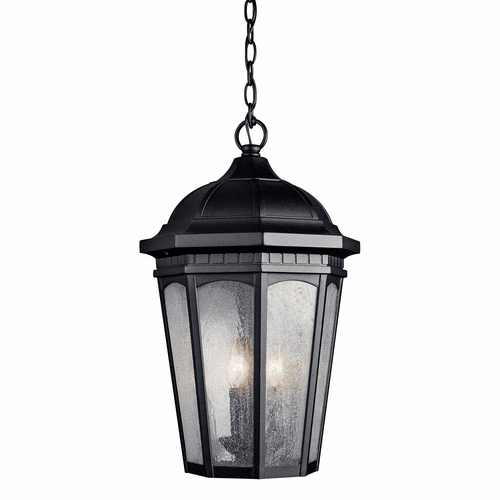 Kichler Courtyard 3-LT Pendant - Black - 9539BKT