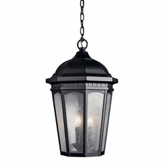 Kichler Courtyard 3-LT Pendant - Black - 9539BKT