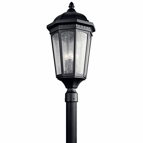 Kichler Courtyard 3-LT Post Light - Black - 9533BKT