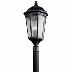 Kichler Courtyard 3-LT Post Light - Black - 9533BKT