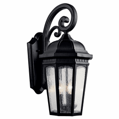 Kichler Courtyard 3-LT Wall Light - Black - 9034BKT