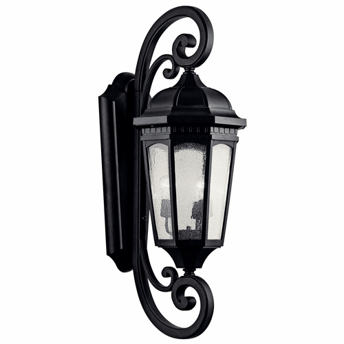 Kichler Courtyard 3-LT Wall Light - Black - 9060BKT