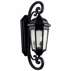 Kichler Courtyard 3-LT Wall Light - Black - 9060BKT