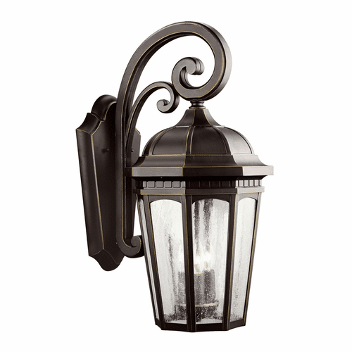 Kichler Courtyard 3-LT Wall Light - Rubbed Bronze - 9034RZ
