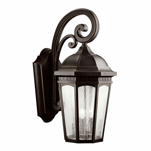 Kichler Courtyard 3-LT Wall Light - Rubbed Bronze - 9035RZ