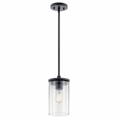 Kichler Crosby 1-LT Mini Pendant - Black - 43996BK
