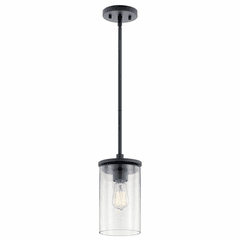 Kichler Crosby 1-LT Mini Pendant - Black - 43996BK