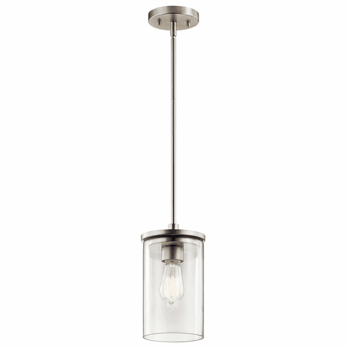 Kichler Crosby 1-LT Mini Pendant - Brushed Nickel - 43996NI