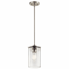 Kichler Crosby 1-LT Mini Pendant - Brushed Nickel - 43996NI Kichler Crosby 1-LT Mini Pendant - Brushed Nickel - 43996NI