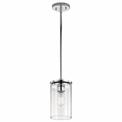 Kichler Crosby 1-LT Mini Pendant - Chrome - 43996CH Kichler Crosby 1-LT Mini Pendant - Chrome - 43996CH