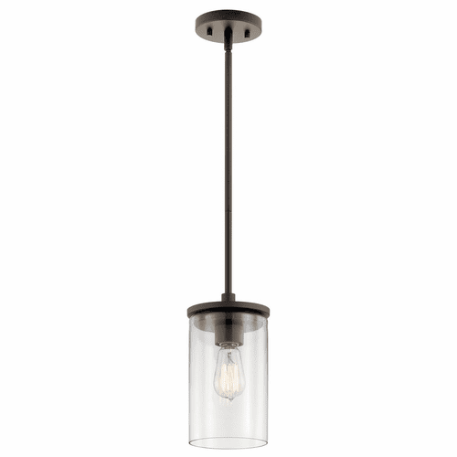 Kichler Crosby 1-LT Mini Pendant - Olde Bronze - 43996OZ