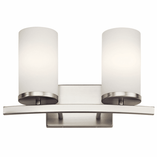 Kichler Crosby 2-LT Vanity Light - Brushed Nickel - 45496NI