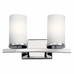 Kichler Crosby 2-LT Vanity Light - Chrome - 45496CH