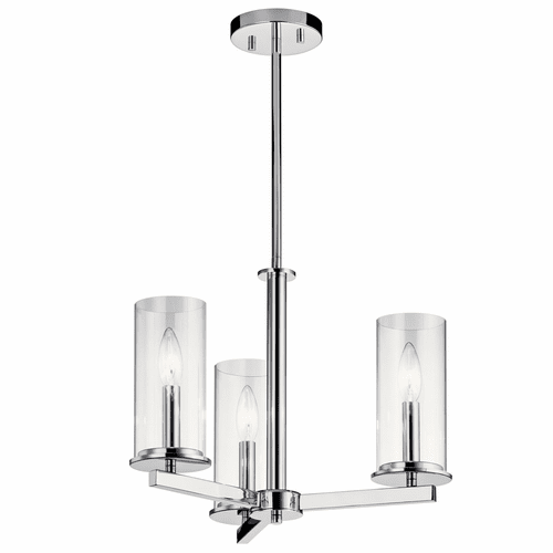 Kichler Crosby 3-LT Convertible Chandelier - Chrome - 43997CH