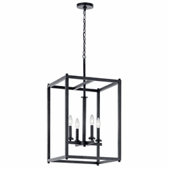 Kichler Crosby 4-LT Foyer Pendant - Black - 43998BK