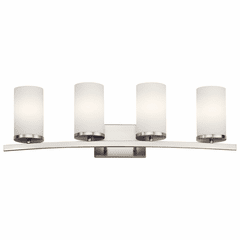 Kichler Crosby 4-LT Vanity Light - Brushed Nickel - 45498NI Kichler Crosby 4-LT Vanity Light - Brushed Nickel - 45498NI