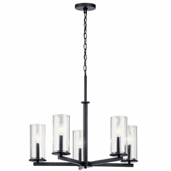 Kichler Crosby 5-LT 1 Tier Chandelier - Black - 43999BK