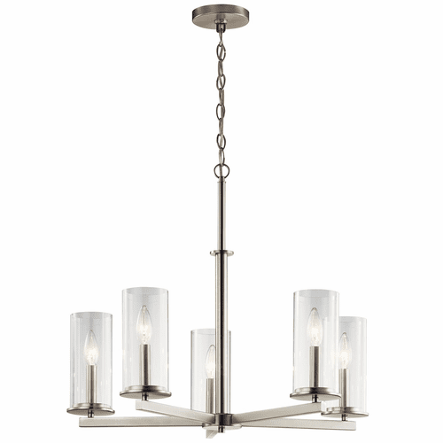 Kichler Crosby 5-LT Chandelier - Brushed Nickel - 43999NI