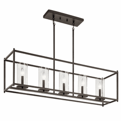 Kichler Crosby 5-LT Linear Chandelier - Olde Bronze - 43995OZ Kichler Crosby 5-LT Linear Chandelier - Olde Bronze - 43995OZ