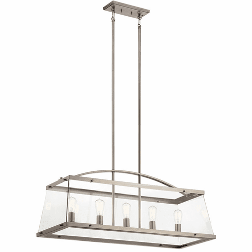 Kichler Darton Linear 5-LT Chandelier - Classic Pewter - 52123CLP