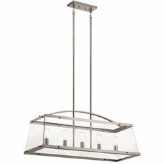 Kichler Darton Linear 5-LT Chandelier - Classic Pewter - 52123CLP