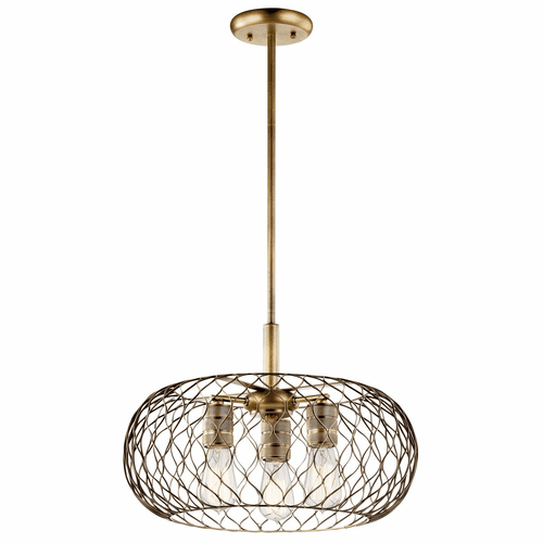 Kichler Devin 3-LT Pendant - Brass - 43958NBR