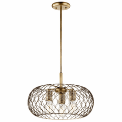 Kichler Devin 3-LT Pendant - Brass - 43958NBR Kichler Devin 3-LT Pendant - Brass - 43958NBR