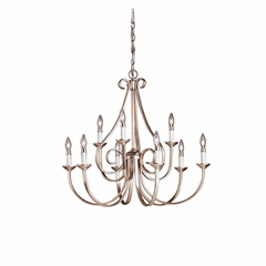 Kichler Dover 9-LT 2 Tier Chandelier - Brushed Nickel - 2031NI