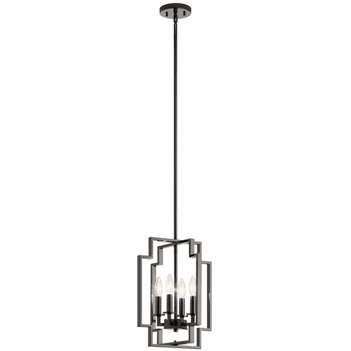 Kichler Downtown Deco 4-LT Pendant - Midnight Chrome - 43964MCH