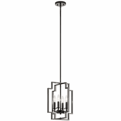 Kichler Downtown Deco 4-LT Pendant - Midnight Chrome - 43964MCH