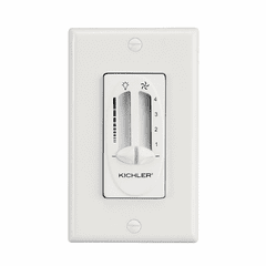 Kichler Dual Slide Control Ceiling Fan and Light - White - 337010WH