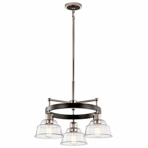 Kichler Eastmont 3-LT 1-Tier Chandelier - Polished Nickel - 52402PN